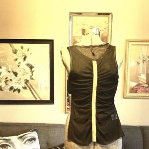 Poleci black mesh tank